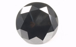 天然ブラックダイヤモンド ルース(裸石) 1.24ct, Fancy Black (ファンシー・ブラック), ラウンドブリリアントカット, GIA