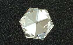 ヘキサゴン(六角形)ダイヤモンド ルース 0.382ct,ローズ・カット 【中央宝石研究所ソーティング袋付】【送料無料】