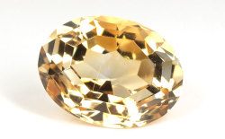 シトリン(黄水晶) ルース 5.686ct, オーバル 【 8月1日の誕生日石・11月の誕生石 】 ジャパン・ジェム・グレーディング・センター ソーティング 【 送料無料 】