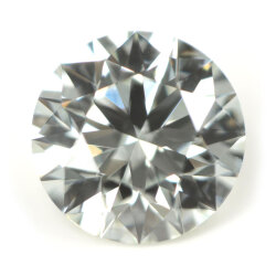 天然ブルーダイヤモンド ルース ( 裸石 ) 0.136ct, Light Green Blue ( ライト・グリーン・ブルー ), VS-1, ラウンド・ブリリアント・カット, ハート&キューピッド　【 中央宝石研究所 】 送料無料