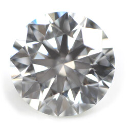 天然ブルーダイヤモンド ルース ( 裸石 ) 0.214ct, Faint Green Blue ( フェイント・グリーン・ブルー ), VVS-1, ラウンド・ブリリアント・カット, ハート&キューピッド　【 中央宝石研究所 】 送料無料