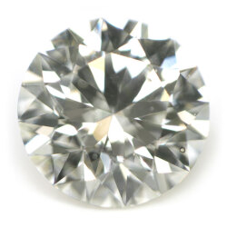 天然グリーンダイヤモンド ルース ( 裸石 ) 0.213ct, Faint Yellow Green ( フェイント・イエロー・グリーン ), VS-2, ラウンド・ブリリアント・カット, ハート&キューピッド 【 中央宝石研究所 】