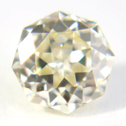 通称:インペリアルサンカット 正八角形 73面体(74面体) 天然イエローダイヤモンド ルース 0.315ct Under N ( Very Light Yellow ) VS-1 中央宝石研究所