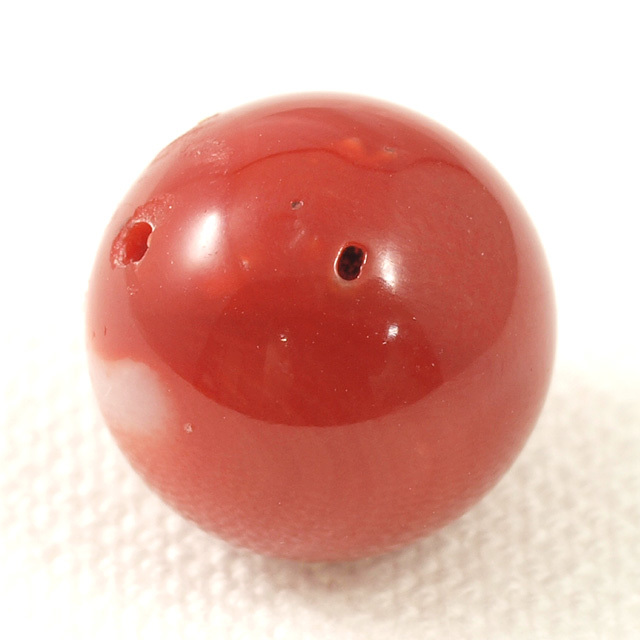 天然サンゴ ルース(裸石) 7.628ct 球形 ( 赤珊瑚 さんご レッド 