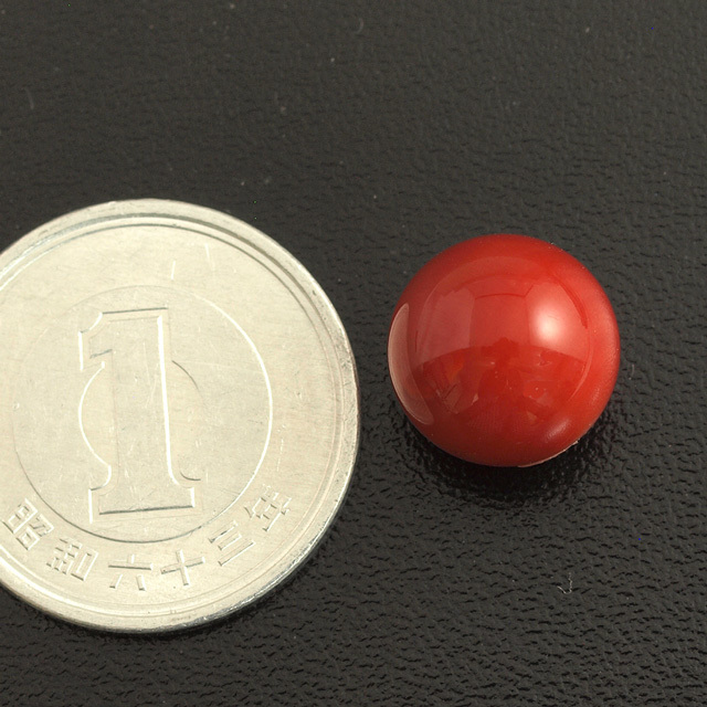 天然サンゴ ルース(裸石) 7.628ct 球形 ( 赤珊瑚 さんご レッド  