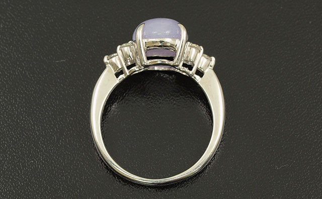 ラベンダーヒスイ 3.54ct リング(指輪) プラチナ900 (ラベンダージェイド)