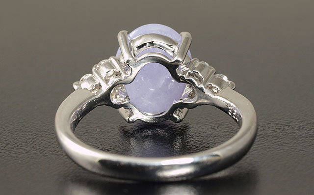 ラベンダーヒスイ 3.54ct リング(指輪) プラチナ900 (ラベンダージェイド)