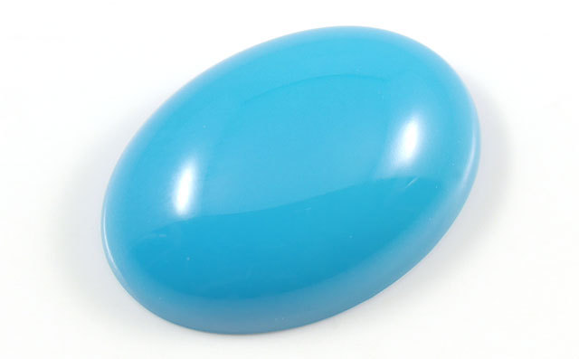 トルコ石 ルース 裸石 4 615ct 8月26日の誕生日石 12月の誕生石 ターコイズ オーバルカボションカット 日本宝石科学協会ソーティング付 送料無料