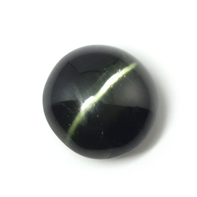 グリーン ダイオプサイド キャッツ アイ 石 ルース (裸石) 5.553ct