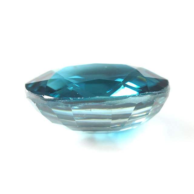 ブルージルコン ルース 5.587ct オーバル 日本宝石科学協会宝石