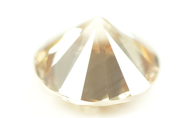 レア】0.175ct オレンジ ブラウン ダイヤ 滅多 ルース 裸石 シールドカット