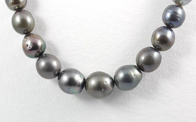 黒蝶真珠 ネックレス ( 黒蝶パール / タヒチパール / タヒチ真珠 / 黒  