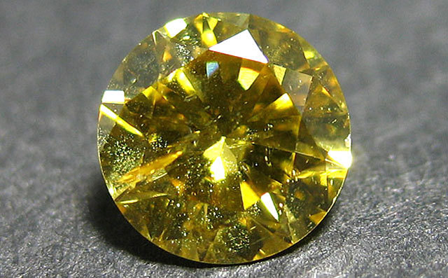 天然イエローダイヤモンド ルース(裸石) 0.520ct, Fancy Deep Yellow  