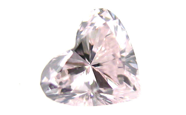 儚い桜のようです】 ハートシェイプ ピンクダイヤモンド ルース 0.155ct
