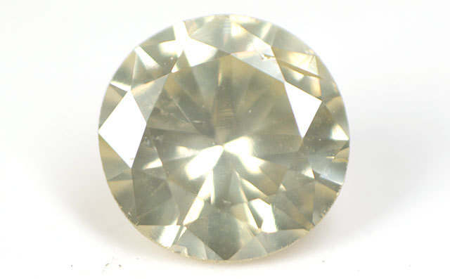 天然イエローダイヤモンド ルース(裸石) 0.095ct 【蛍光性が黄緑色系の