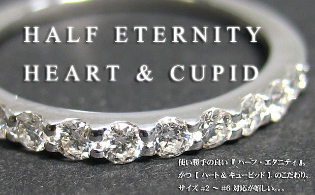 ハーフエタニティ 天然ダイヤモンド プラチナ900 ( Pt900 ) ピンキー