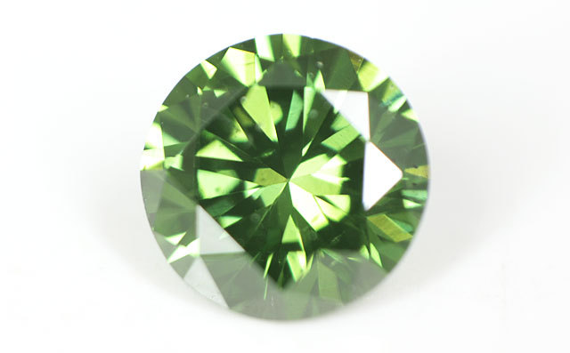 グリーンダイヤモンド(トリートメント) ルース(裸石) 0.106ct, Fancy 