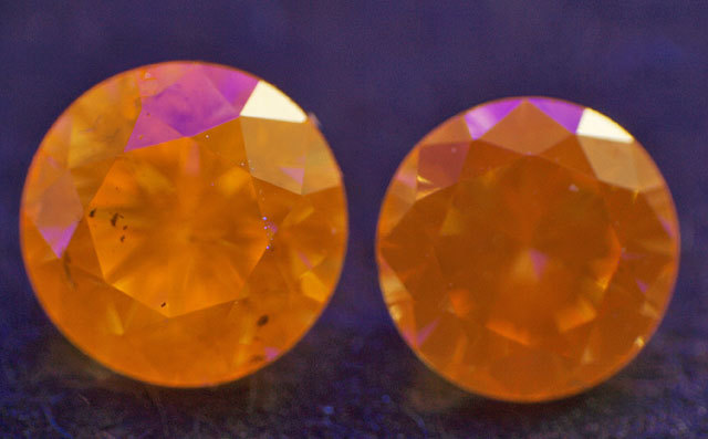 ダイヤモンド ルース 0.089ct 【 蛍光性がオレンジのレアなダイヤです。 】