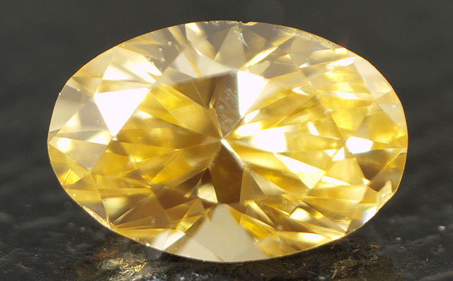 イエローダイヤモンド ルース 0.104ct 【 酸っぱそうなオレンジー 