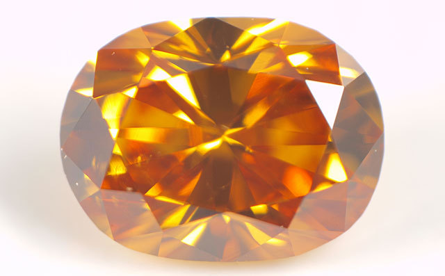 オレンジダイヤモンド ルース 0.238ct, Fancy Deep Yellowish Orange