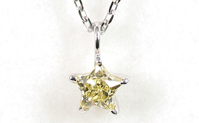 スター・カット ( 星型・五芒星 ) イエローダイヤモンド プチ  