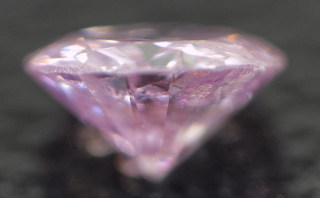 パープルダイヤモンド ルース 0.081ct, Fancy Pinkish Purple, I2 