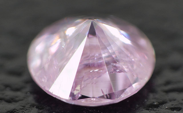 パープルダイヤモンド ルース 0.081ct, Fancy Pinkish Purple, I2 