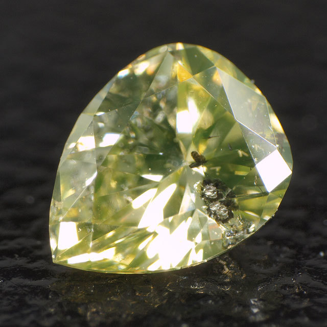 天然イエローダイヤモンド ルース(裸石) 0.133ct 【蛍光性がストロング 