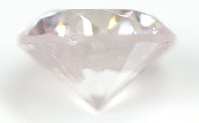 天然ピンクダイヤモンド ルース(裸石) 0.178ct, ベリーライトピンク 