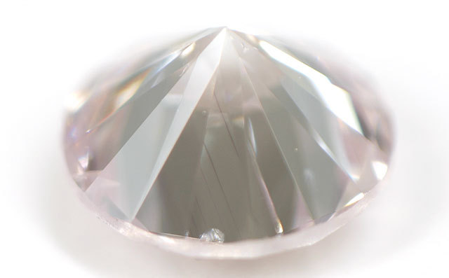 天然ピンクダイヤモンド ルース(裸石) 0.178ct, ベリーライトピンク 