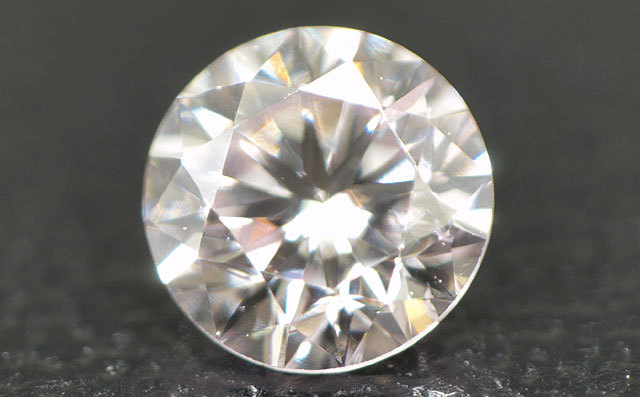 天然ピンクダイヤモンド ルース(裸石) 0.178ct, ベリーライトピンク 