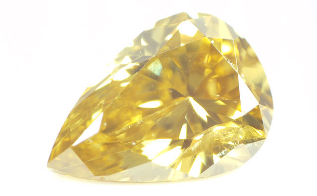 天然イエローダイヤモンド ルース(裸石) 0.086ct 【 中央宝石