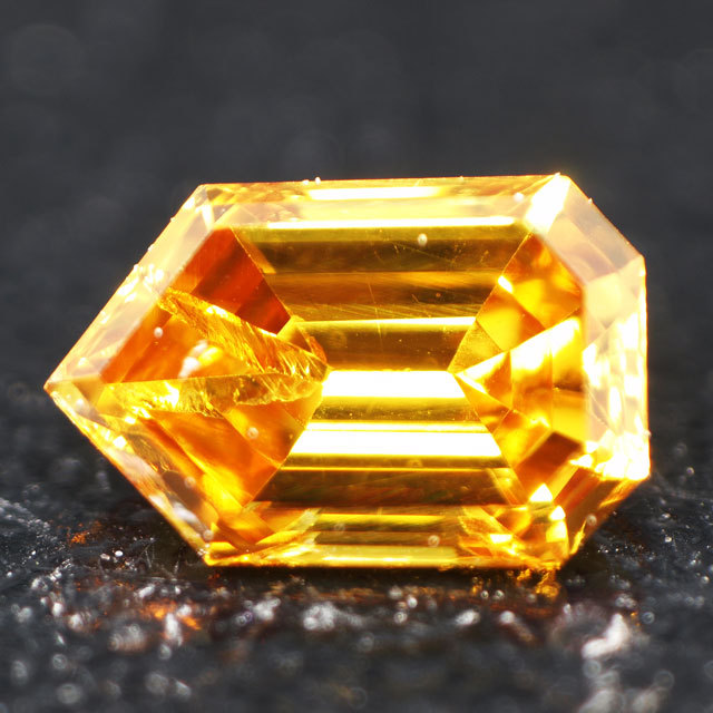 天然イエローダイヤモンド　ルース 天然イエローダイヤモンド ルース(裸石) 0.097ct, Fancy Deep