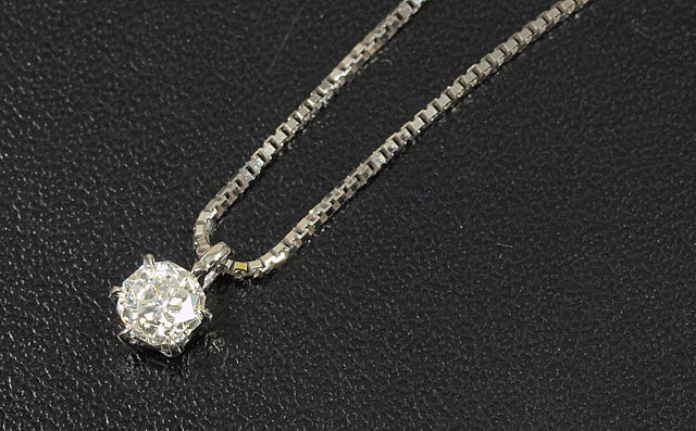天然ダイヤモンド ペンダント(半製品) トップ 0.45ct よろしかっ 3石 