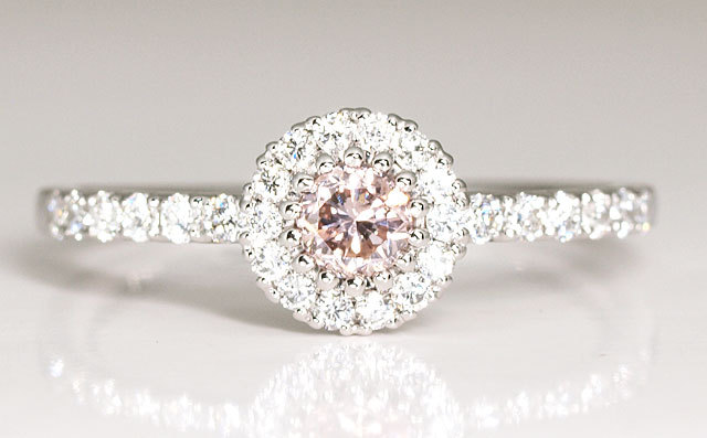 天然ピンクダイヤモンド Pt950リング(指輪) 【 タイプ2-a型+タイプ1-aB  