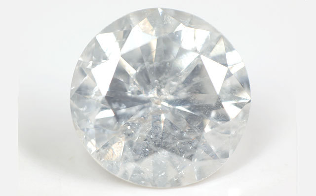 天然ダイヤモンド ルース (裸石) 0.494ct, Gカラー, I-2, Fair 【 中央  