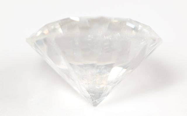 天然ダイヤモンド ルース (裸石) 0.494ct, Gカラー, I-2, Fair 【 中央  