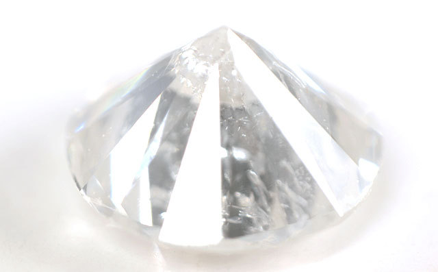 天然ダイヤモンド ルース (裸石) 0.494ct, Gカラー, I-2, Fair 【 中央  