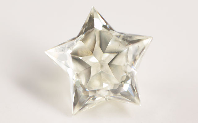 予約販売済み品】 天然ダイヤモンド 五芒星の星型ルース 0.114ct, L