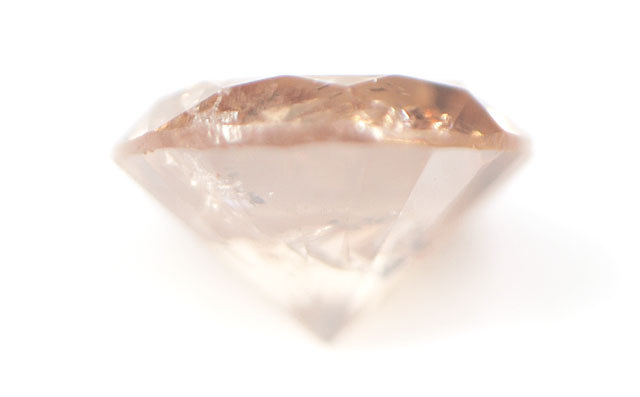 天然ブラウンダイヤモンド ルース(裸石) 0.048ct,I-2,Fancy Orangy 