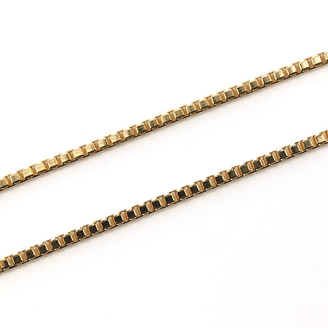 K18YG ベネチアン チェーン 1.0mm 45cm 総重量約3.6g前後