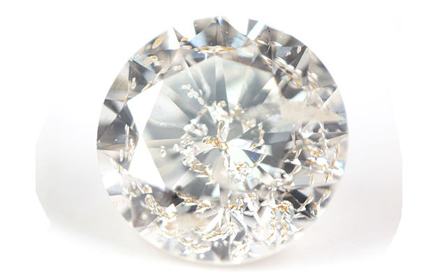 天然ガーネットと思われる結晶入り 】 天然ダイヤモンド ルース(裸石  