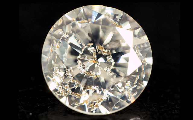 天然ガーネットと思われる結晶入り 】 天然ダイヤモンド ルース(裸石  