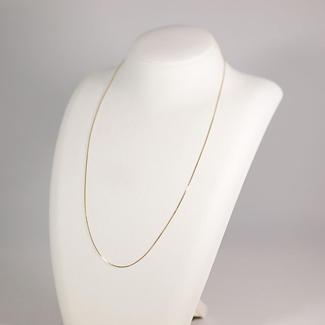 1点限り 】K18 ベネチアン チェーン 0.7mm 50cm 青金 ( ボックス