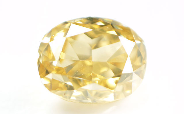 天然イエローダイヤモンド ルース(裸石） 0.104ct, VS-1 【蛍光性は 
