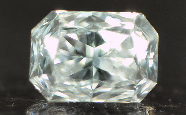 天然ブルーダイヤモンド ルース(裸石) 0.091ct, Light Green Blue