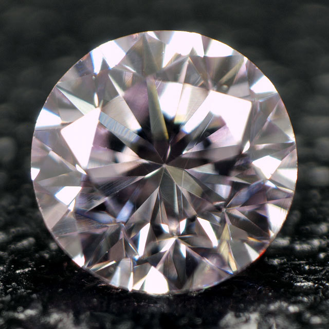 天然パープルダイヤモンド ルース(裸石) 0.185ct, Fancy Light Pink 