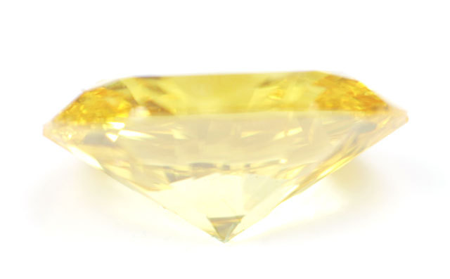 天然イエローダイヤモンド ルース(裸石) 0.128ct,SI-2,Fancy Vivid 