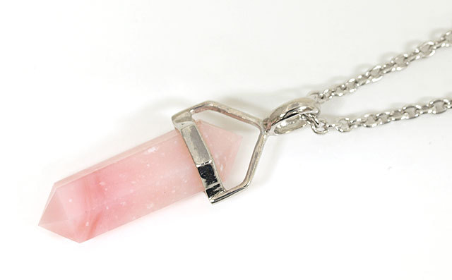 SAAD ピンクオパールネックレス silver925 甲丸ベネチアンチェーン 甲