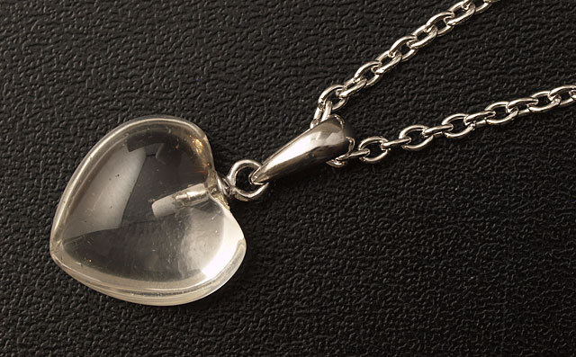 クォーツ ハート型・ペンダント・トップ (ネックレスチェーンは別売り